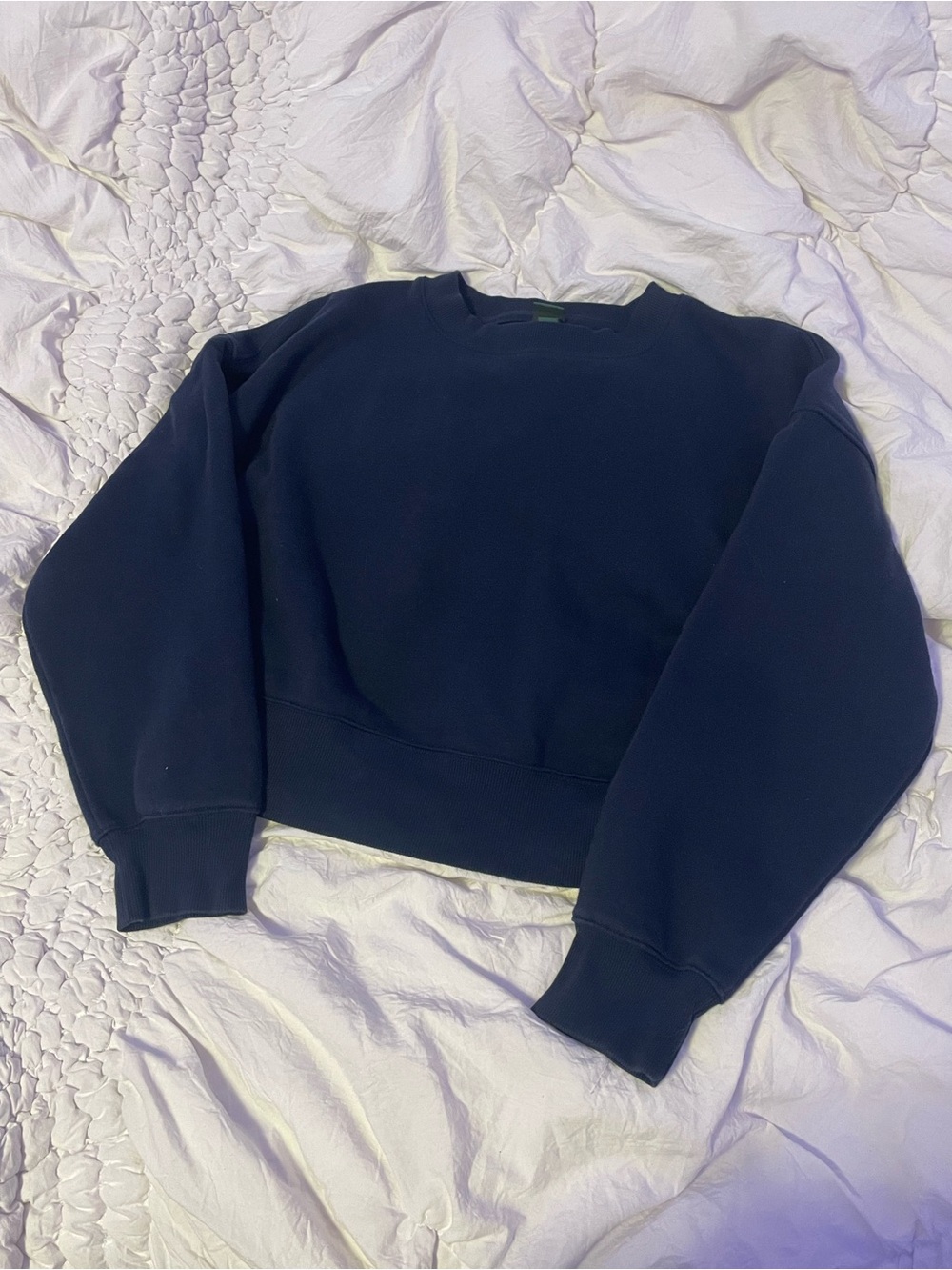 Wild Fable navy blue cropped crewneck cozy sweatshirt